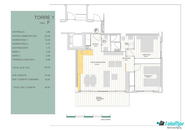 2 slaapkamer Appartement te koop in Zona Pueblo, Guardamar del Segura met zwembad - € 245.000 (Ref: 9681397)