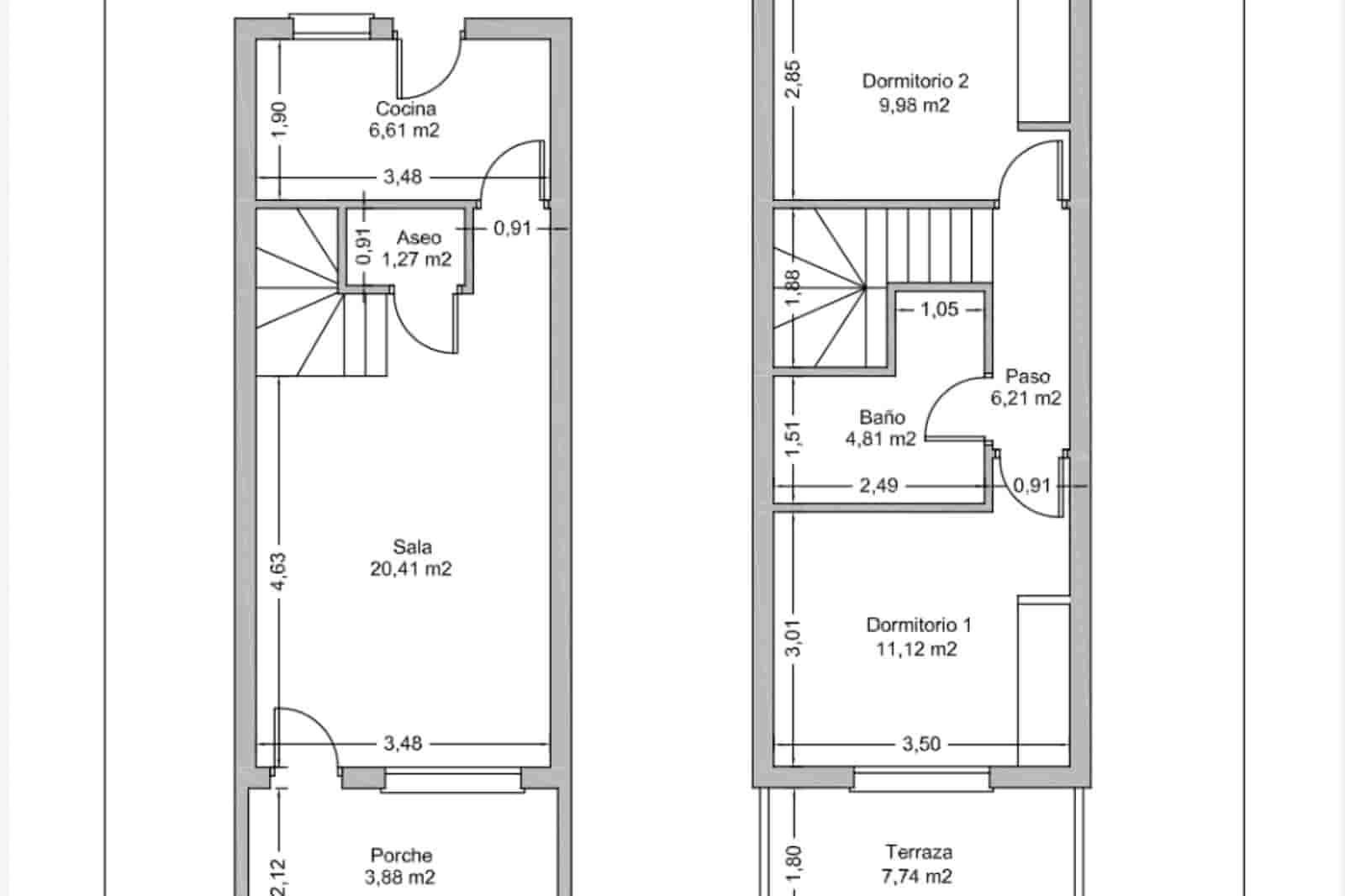 2 slaapkamer Rijtjeshuis te koop in Ciudad Quesada met zwembad - € 185.000 (Ref: 9805703)