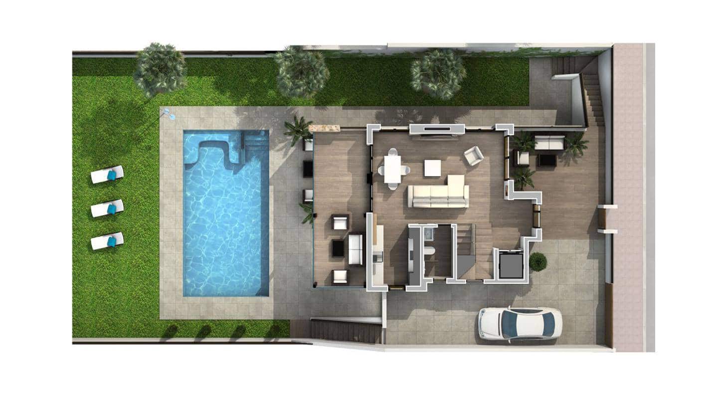 3 Zimmer Villa zu verkaufen in Ciudad Quesada mit Pool - 852.000 € (Ref: 7950516)