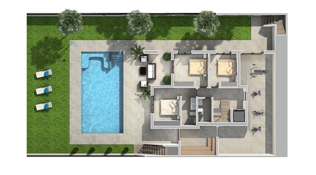 3 Zimmer Villa zu verkaufen in Ciudad Quesada, Rojales mit Pool - 852.000 € (Ref: 7950516)