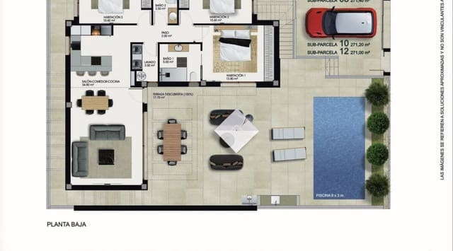 3 soveværelse Villa til salg i Ciudad Quesada, Rojales med swimmingpool - € 480.000 (Ref: 8635465)