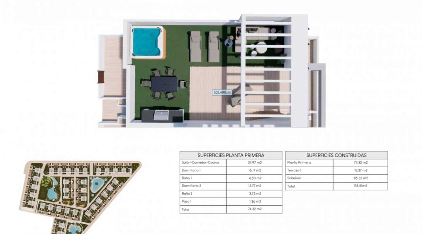 2 soveværelse Bungalow til salg i Los Balcones med swimmingpool - € 329.900 (Ref: 8670907)