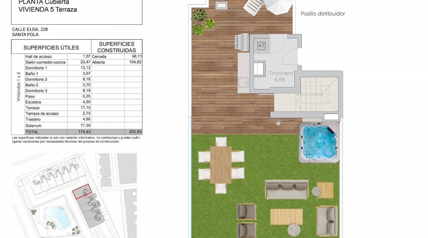 3 soveværelse Lejlighed til salg i Santa Pola med swimmingpool - € 495.000 (Ref: 8671367)