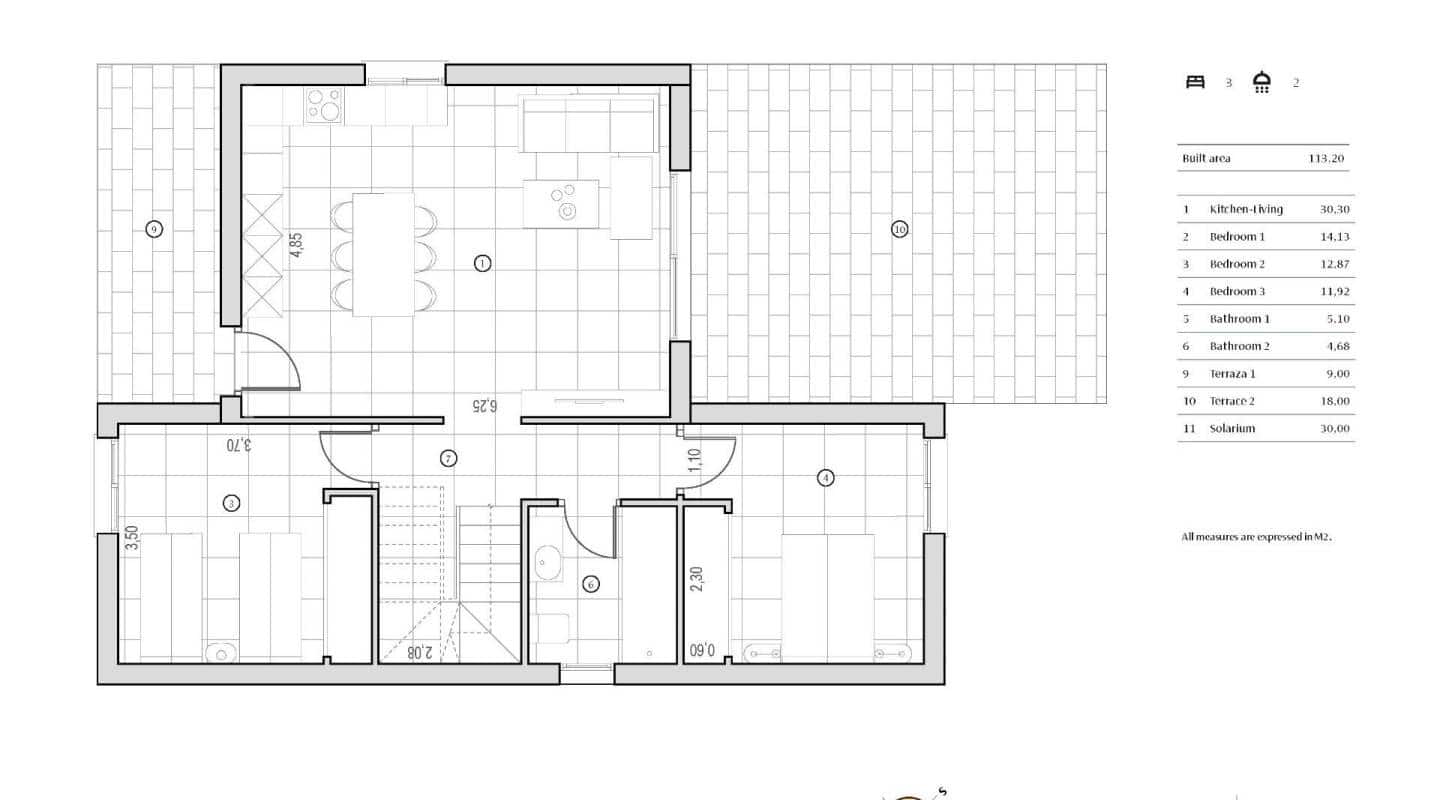 Chalet de 3 habitaciones en Algorfa en venta con piscina - 478.000 € (Ref: 8690115)
