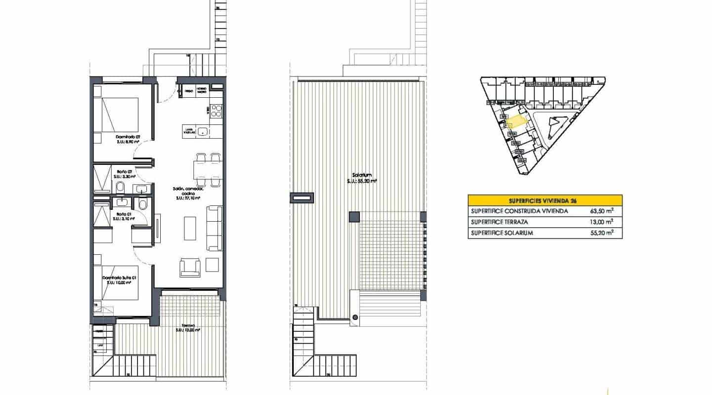 2 bedroom Bungalow for sale in San Fulgencio with pool - € 239,900 (Ref: 9221601)