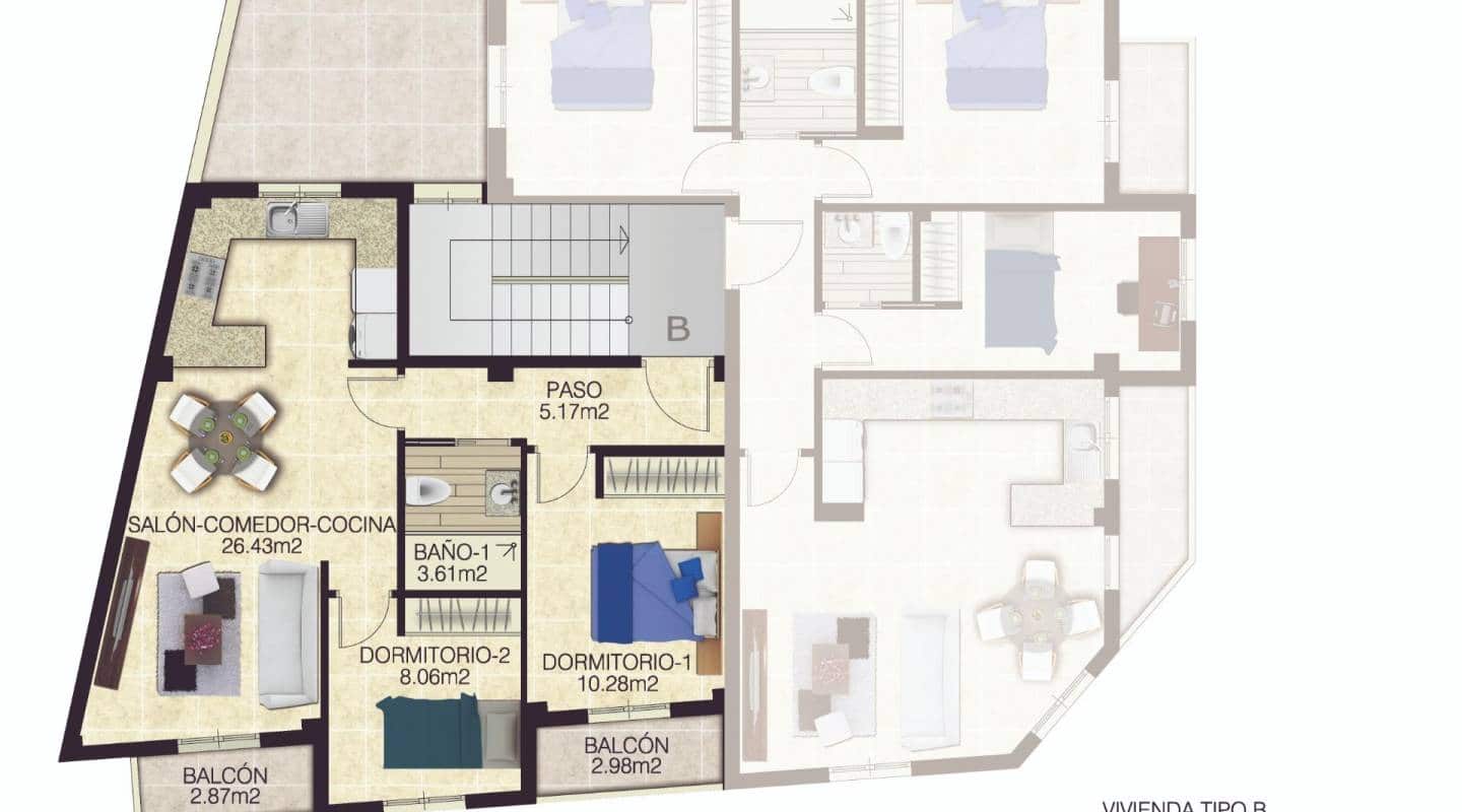 2 soveværelse Lejlighed til salg i Jacarilla - € 139.000 (Ref: 9289486)