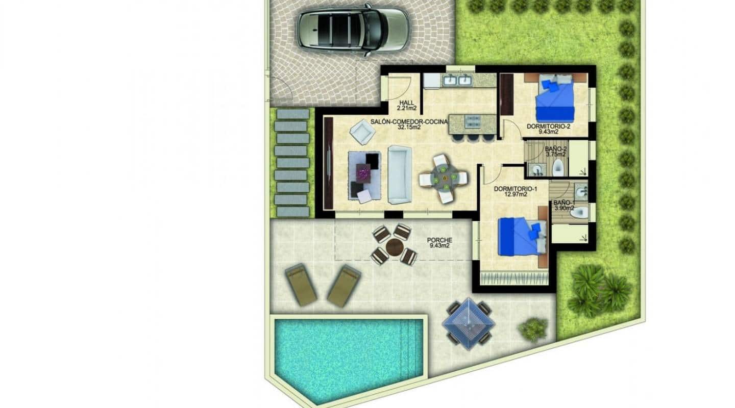 2 soveværelse Villa til salg i Benijofar med swimmingpool - € 453.000 (Ref: 9357250)