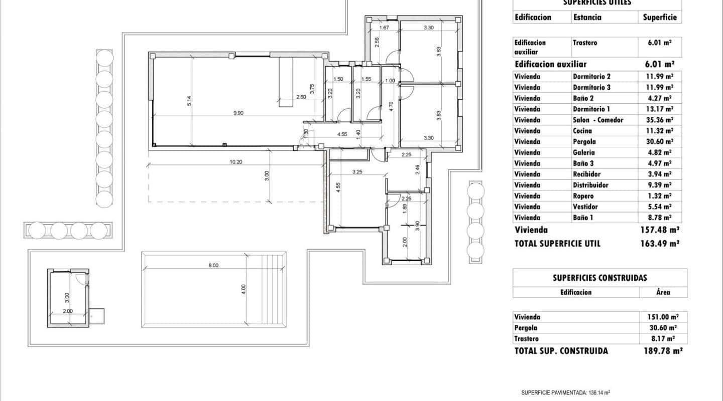 3 bedroom Villa for sale in Aspe with pool - € 451,500 (Ref: 9462642)