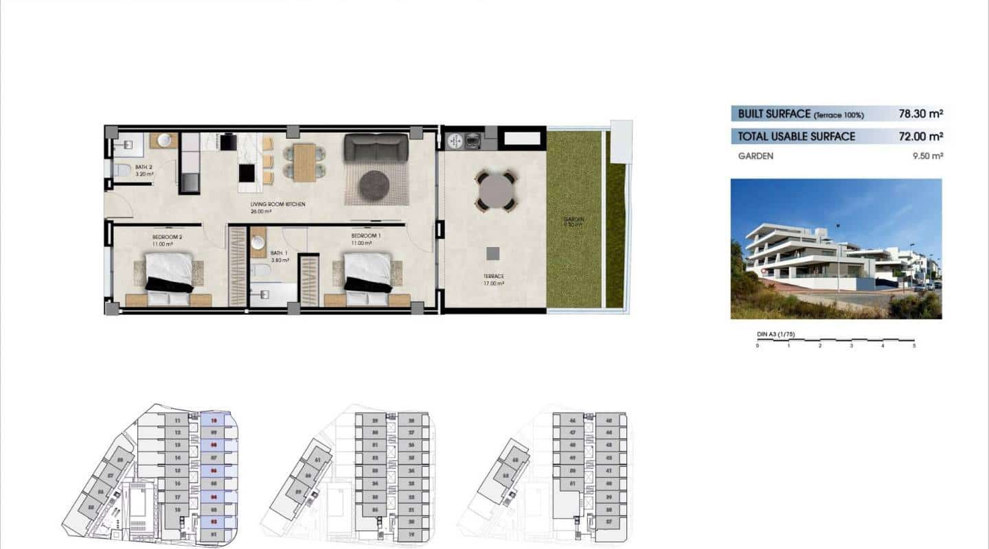 Apartamento de 2 habitaciones en La Marina del Pinet en venta con piscina - 265.000 € (Ref: 9479344)