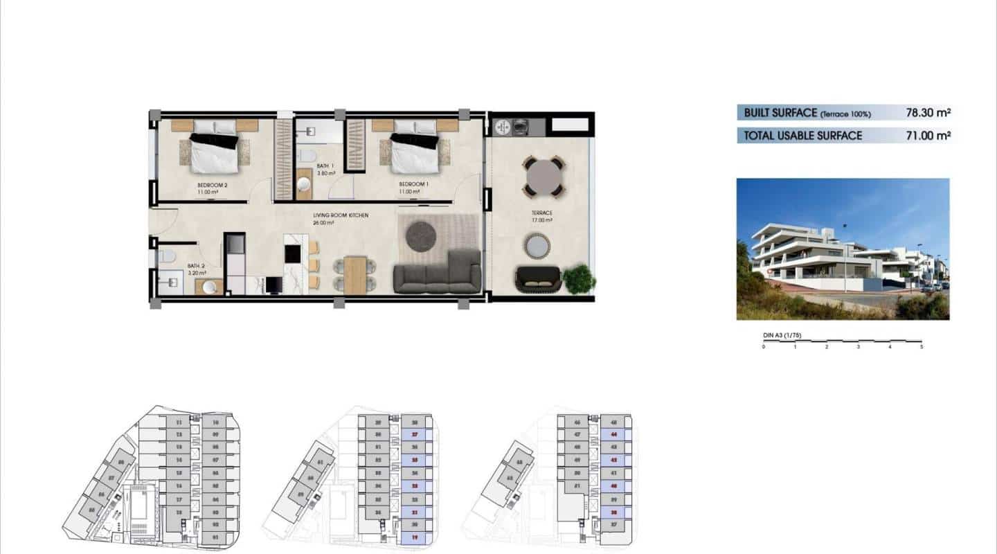 2 Zimmer Penthouse zu verkaufen in La Marina del Pinet mit Pool - 290.000 € (Ref: 9479345)