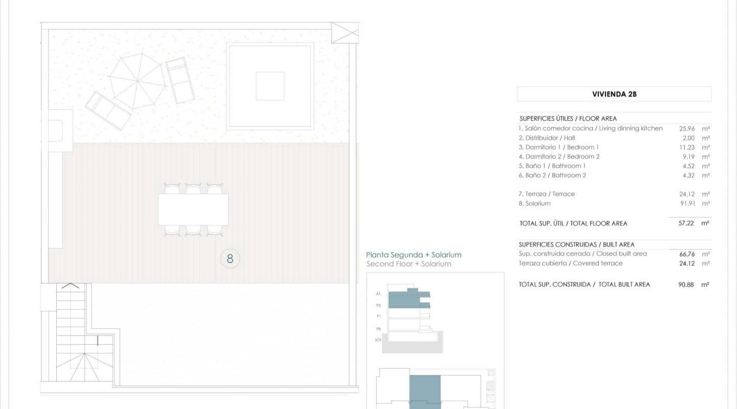 2 Zimmer Penthouse zu verkaufen in Benijofar mit Pool - 410.000 € (Ref: 9484044)