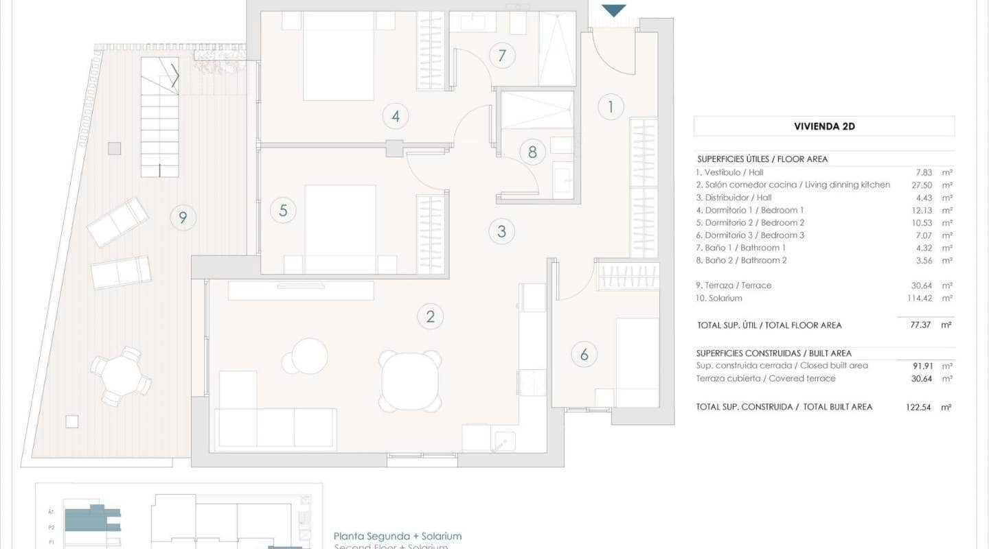 3 makuuhuone Kattohuoneisto myytävänä paikassa Benijofar mukana uima-altaan - 410 000 € (Ref: 9484047)
