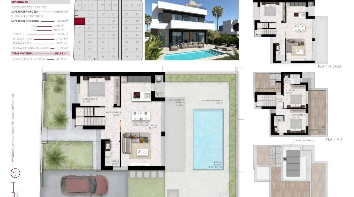 3 bedroom Villa for sale in Ciudad Quesada with pool - € 570,000 (Ref: 9484050)