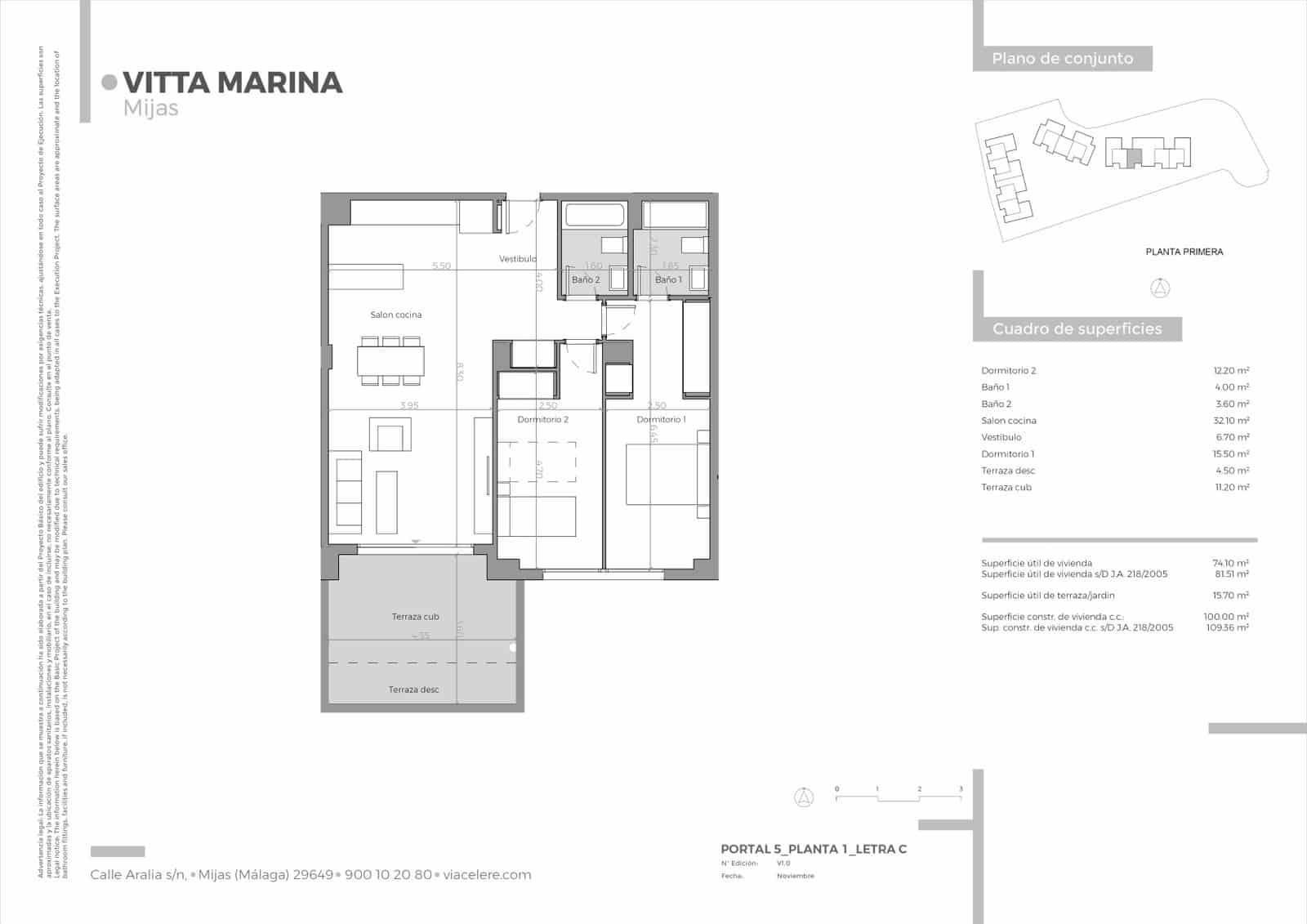 3 slaapkamer Appartement te koop in Mijas Costa met zwembad - € 491.800 (Ref: 10001201)