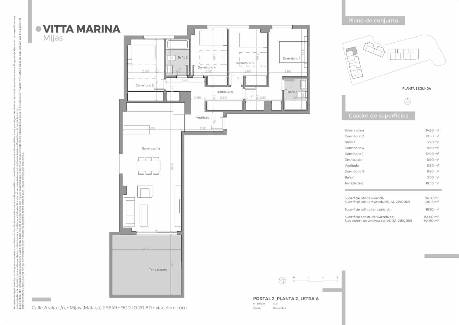 3 slaapkamer Appartement te koop in Mijas Costa met zwembad - € 491.800 (Ref: 10001201)
