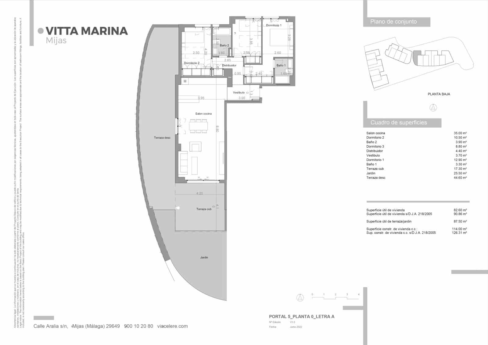 3 slaapkamer Appartement te koop in Mijas Costa met zwembad - € 491.800 (Ref: 10001201)