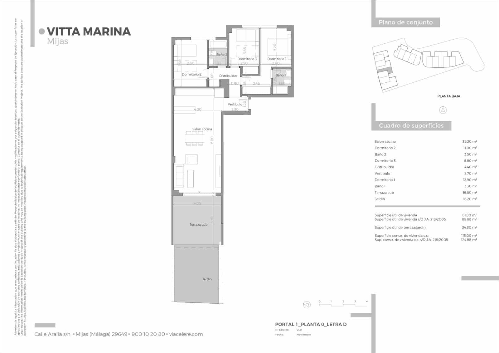 3 slaapkamer Appartement te koop in Mijas Costa met zwembad - € 491.800 (Ref: 10001201)