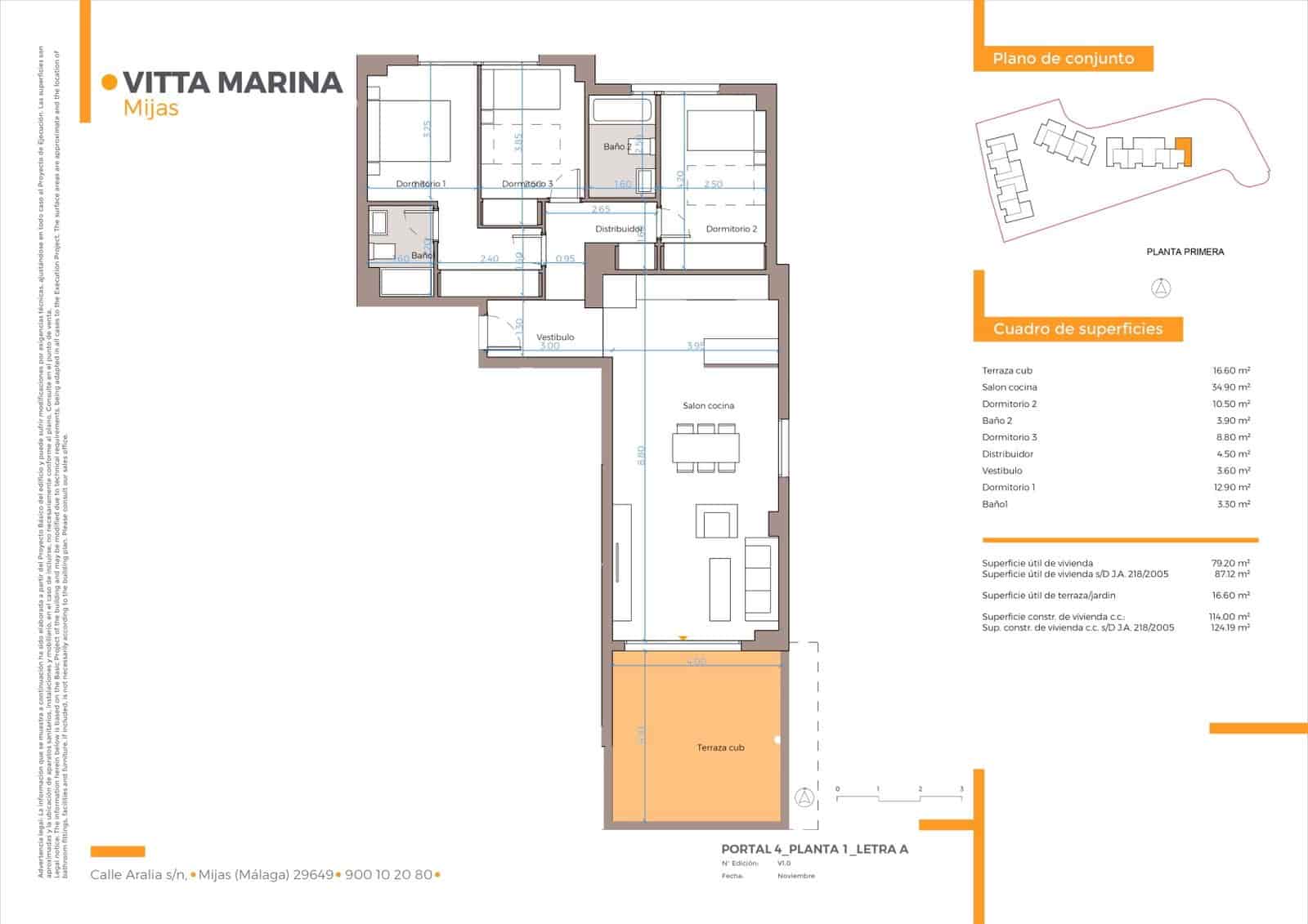 3 slaapkamer Appartement te koop in Mijas Costa met zwembad - € 491.800 (Ref: 10001201)