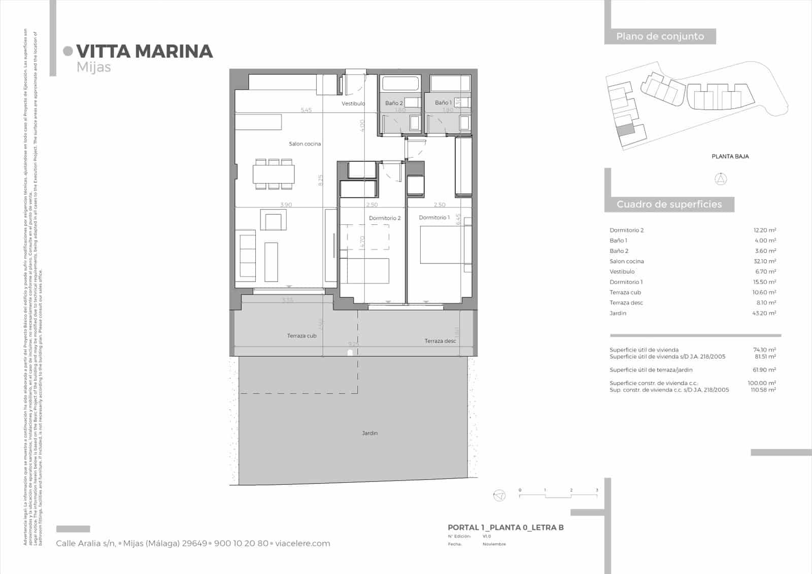 3 slaapkamer Appartement te koop in Mijas Costa met zwembad - € 491.800 (Ref: 10001201)