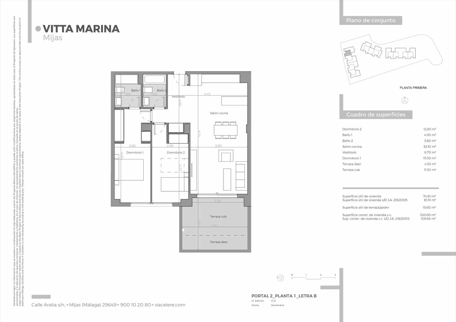 3 slaapkamer Appartement te koop in Mijas Costa met zwembad - € 491.800 (Ref: 10001201)
