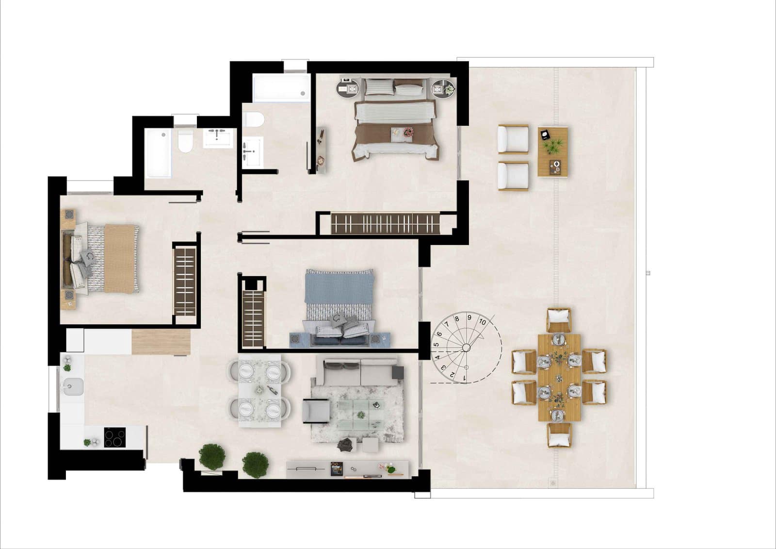 2 sypialnia Apartament na sprzedaż w Estepona z basenem - 370 000 € (Ref: 10031624)