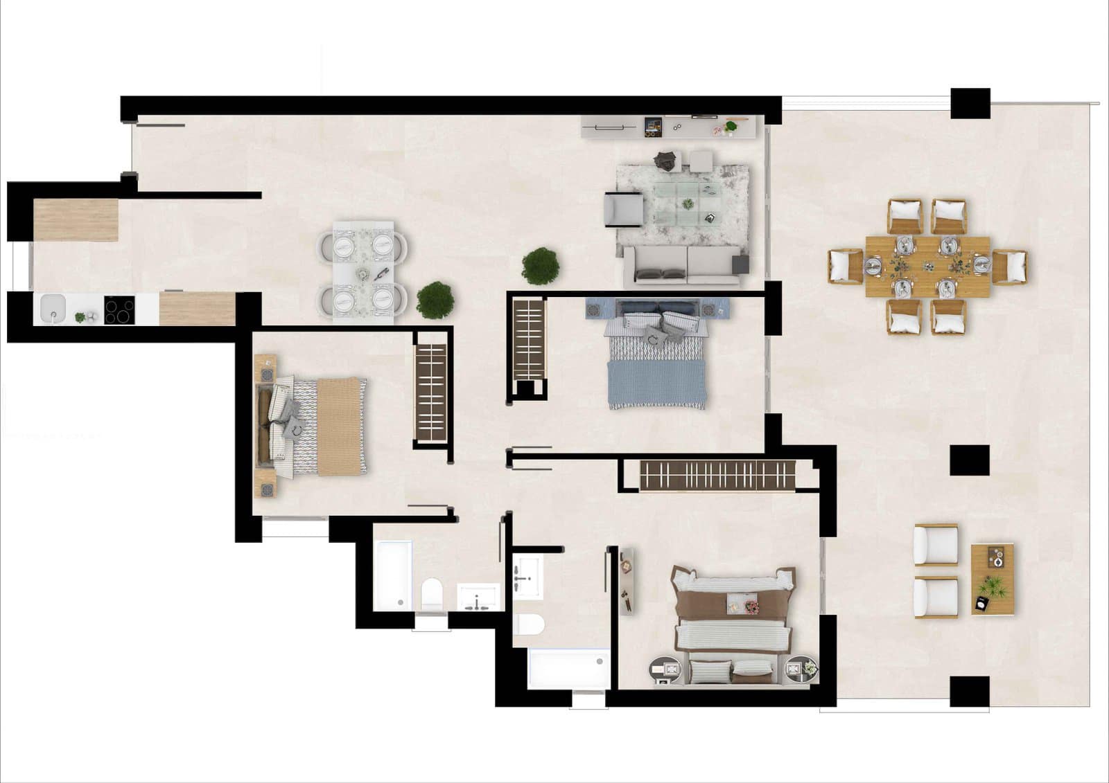 2 sypialnia Apartament na sprzedaż w Estepona z basenem - 370 000 € (Ref: 10031624)