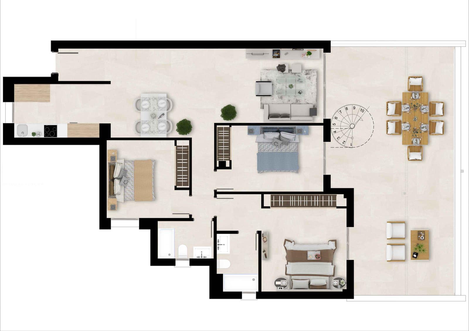 2 sypialnia Apartament na sprzedaż w Estepona z basenem - 370 000 € (Ref: 10031624)