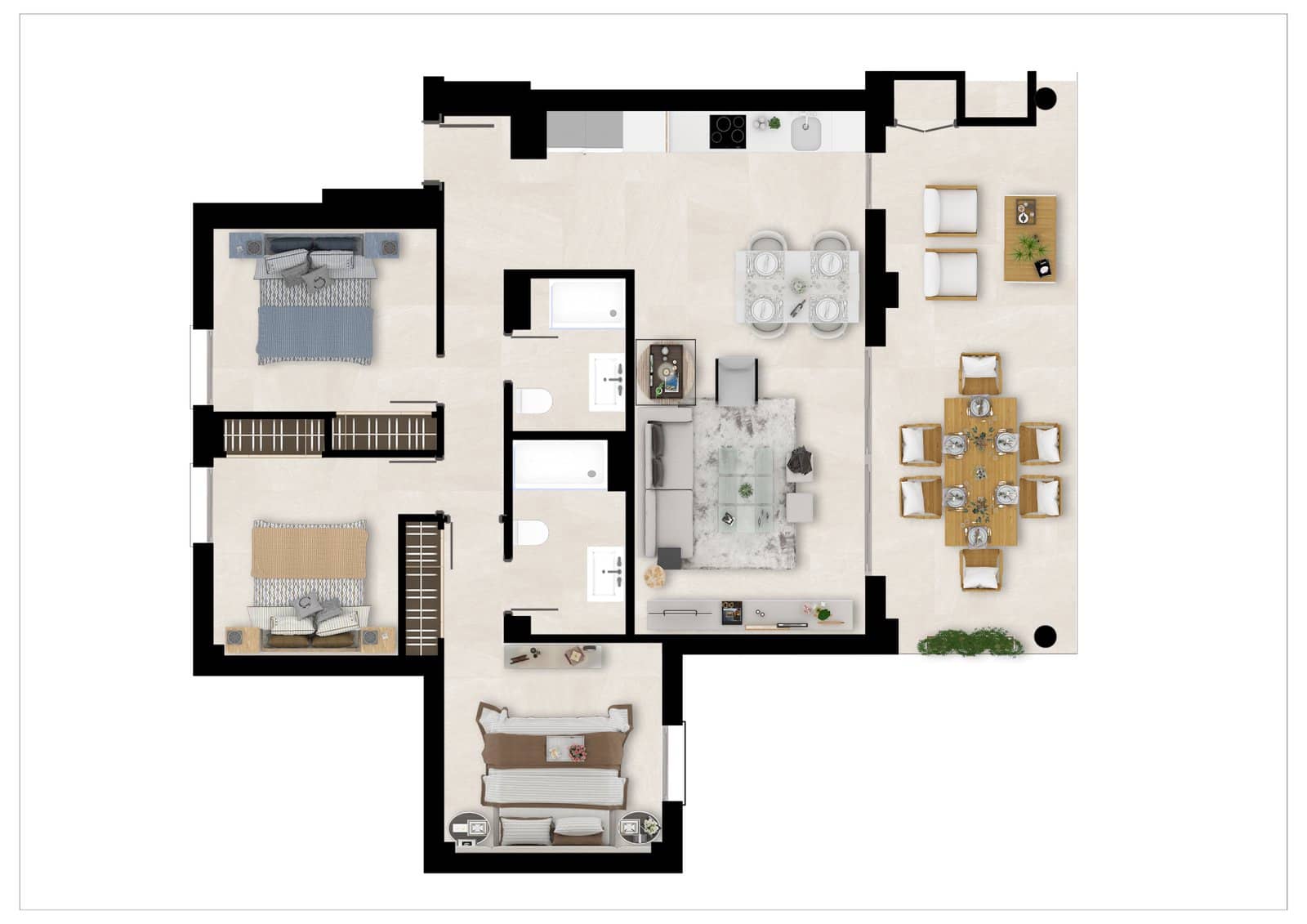 2 Zimmer Apartment zu verkaufen in Mijas mit Pool - 450.000 € (Ref: 10031626)