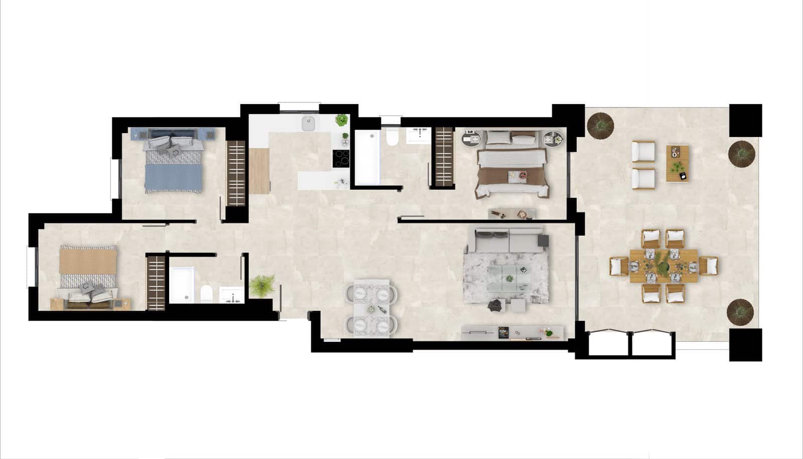 2 quarto Apartamento para venda em Casares com piscina - 385 000 € (Ref: 9404518)