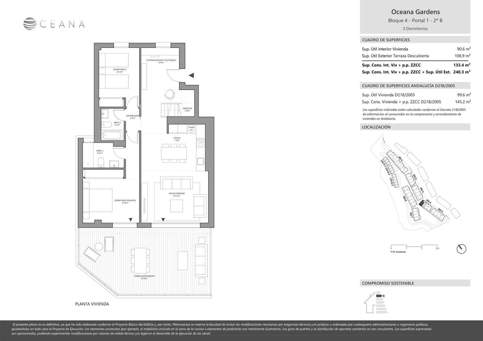 3 sovrum Lägenhet till salu i Cancelada med pool - 386 000 € (Ref: 9451940)
