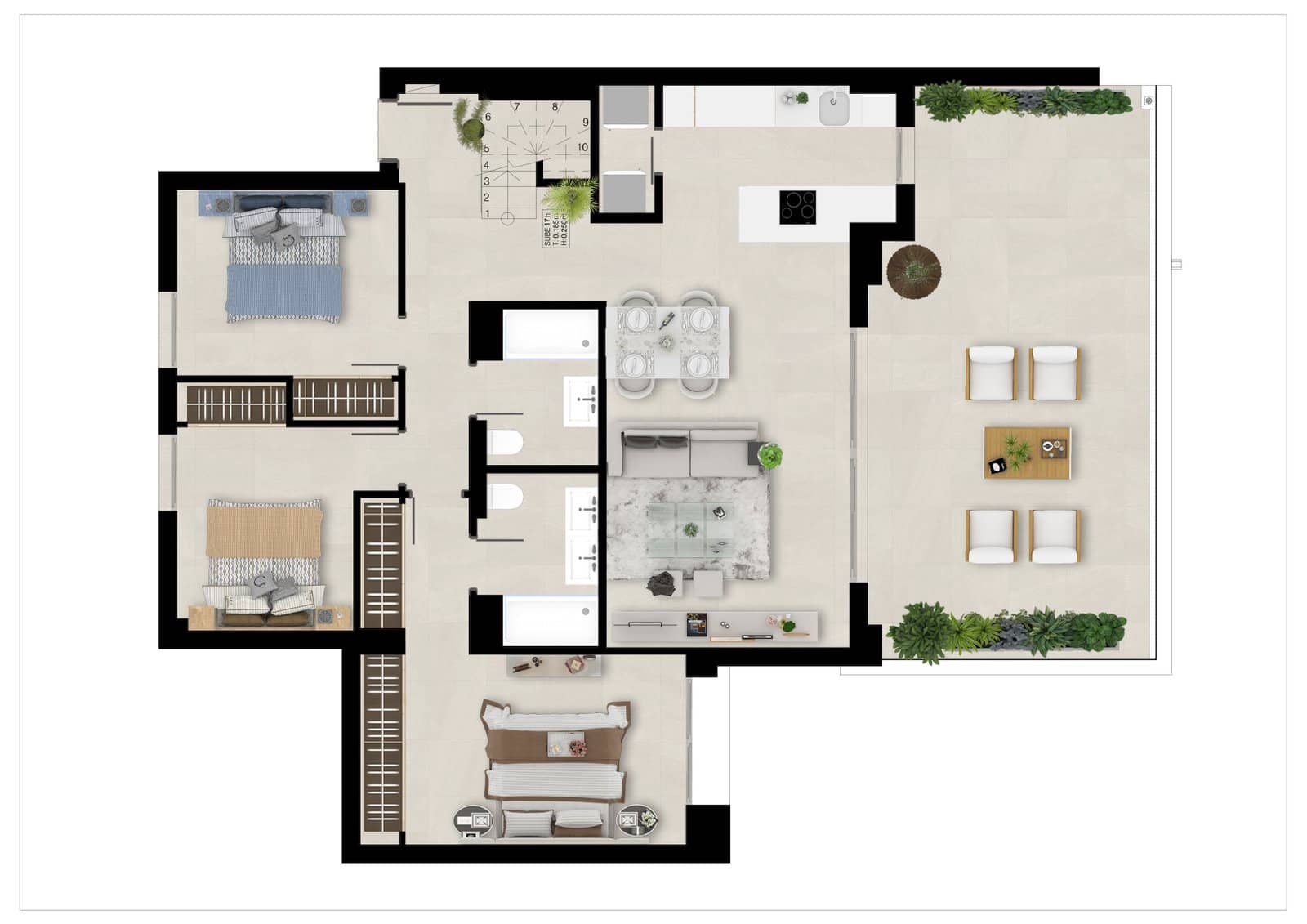 3 soveværelse Lejlighed til salg i Marbella med swimmingpool - € 950.000 (Ref: 9451962)