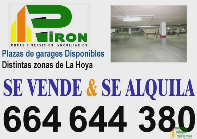Garage for sale in La Hoya, Lorca - € 9,980 (Ref: 10012383)