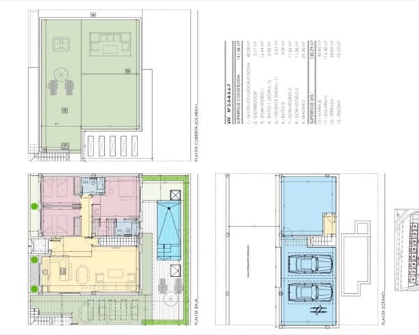 3 makuuhuone Huvila myytävänä paikassa Parque Acuático - Sector 25, Torrevieja mukana uima-altaan 
autotalli - 595 000 € (Ref: 9328667)