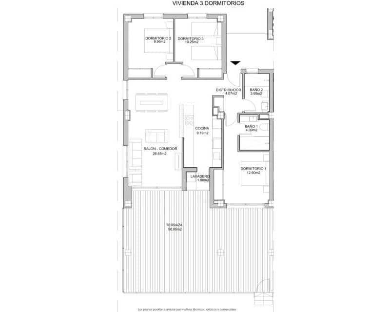 3 camera da letto Appartamento in vendita in Villamartin con piscina - 360.000 € (Rif: 9593277)