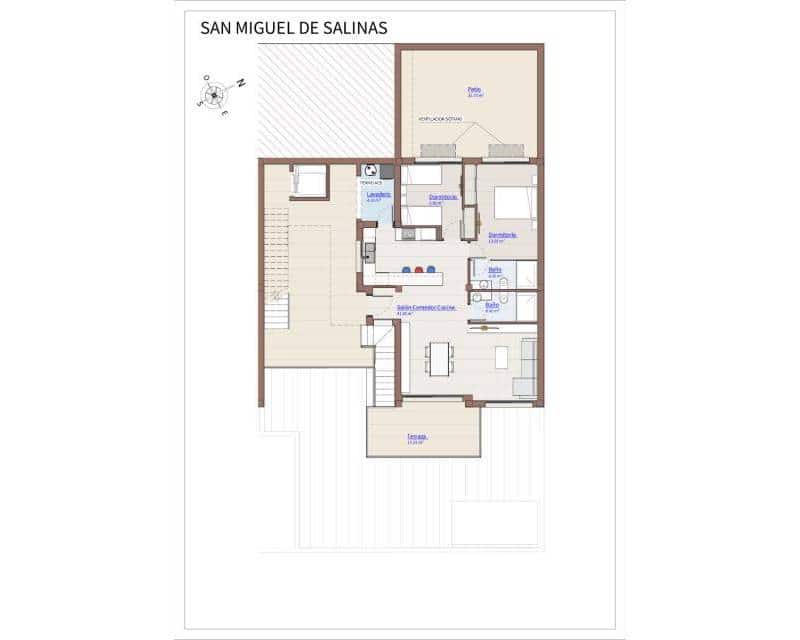 2 sypialnia Dom szeregowy na sprzedaż w San Miguel de Salinas z basenem garażem - 339 000 € (Ref: 9874044)
