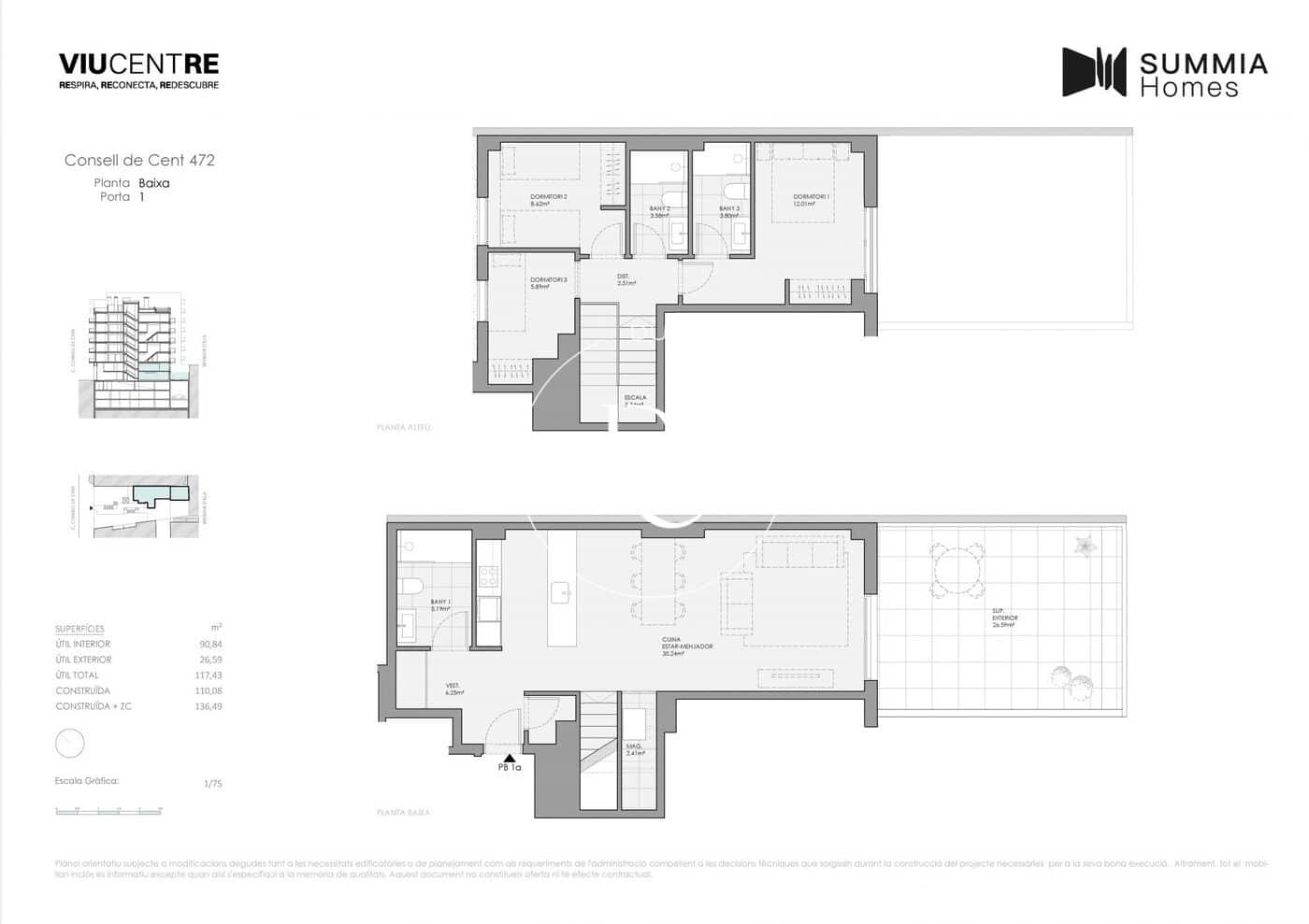 3 chambre Appartement à vendre à Barcelone ville - 760 000 € (Ref: 10142507)