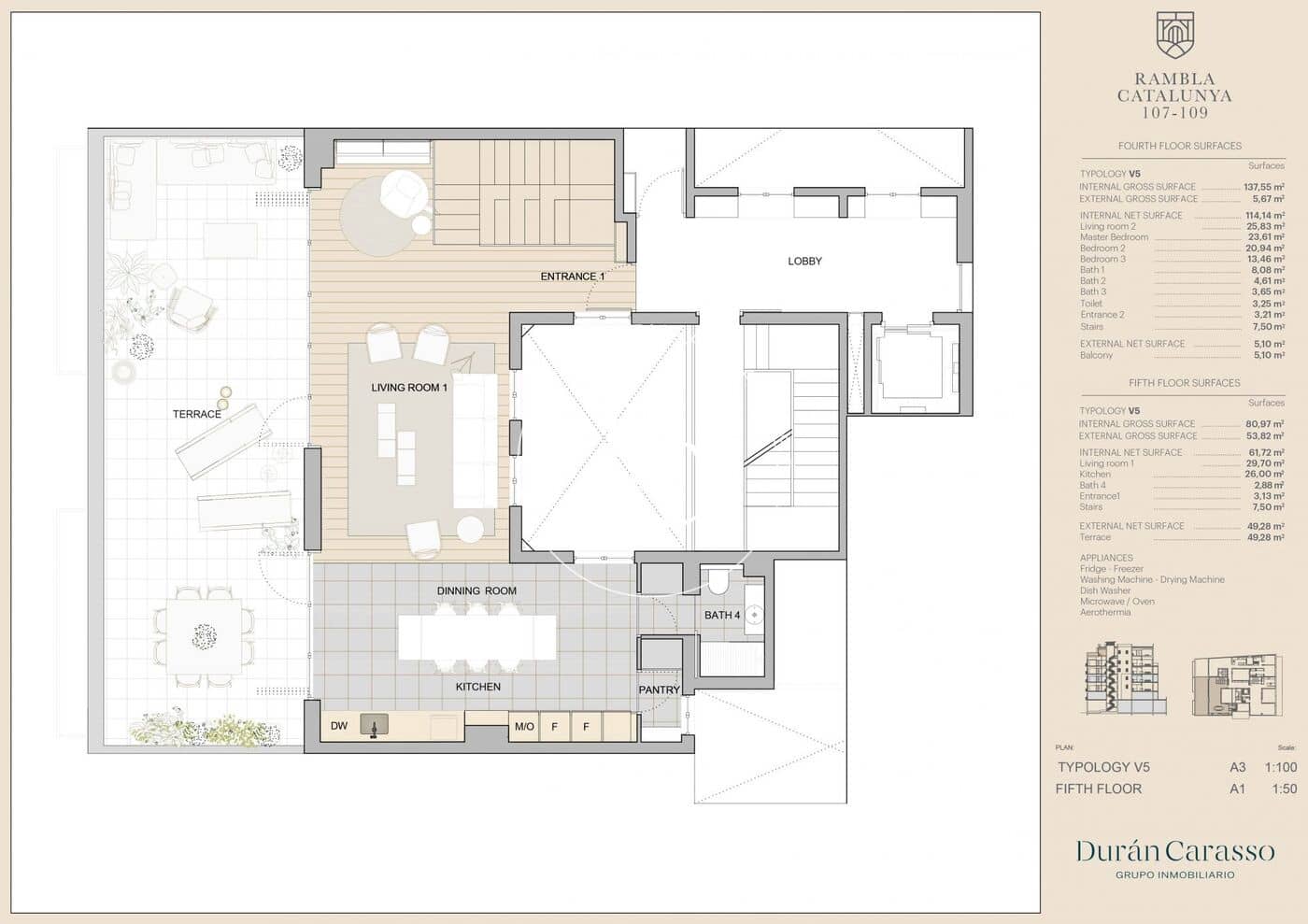 4 soveværelse Penthouse til salg i Barcelona by - € 4.800.000 (Ref: 8511854)