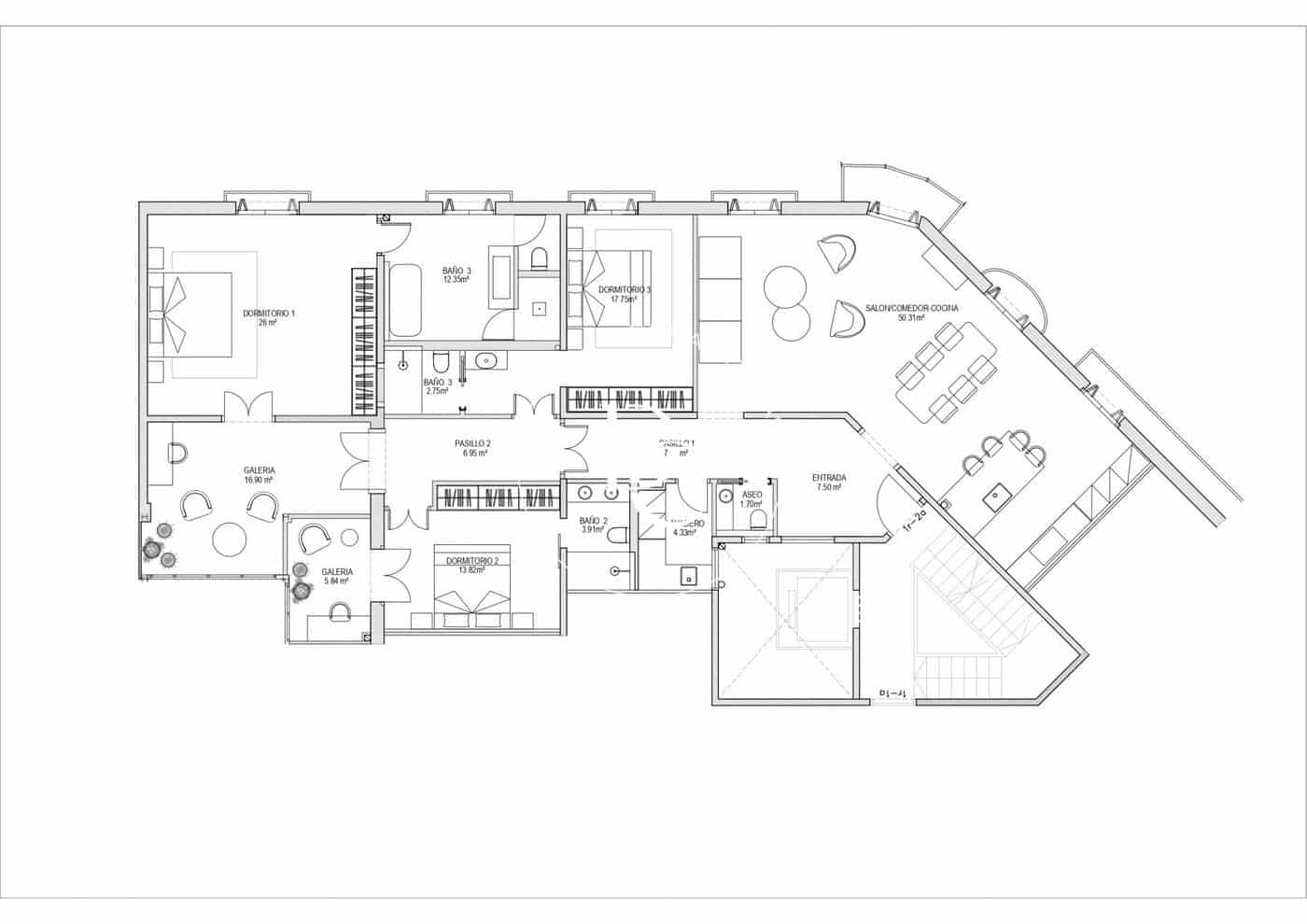 3 chambre Appartement à vendre à Barcelone ville - 1 850 000 € (Ref: 8911322)