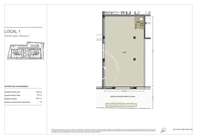Local Comercial en Sitges en alquiler - 1.975 € (Ref: 9185607)