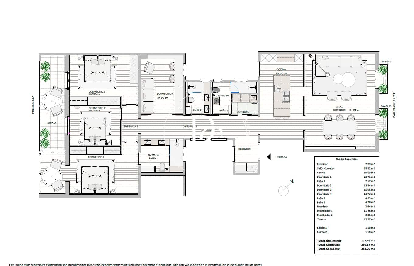 4 makuuhuone Huoneisto myytävänä paikassa Barcelona kaupunki - 1 790 000 € (Ref: 9367739)