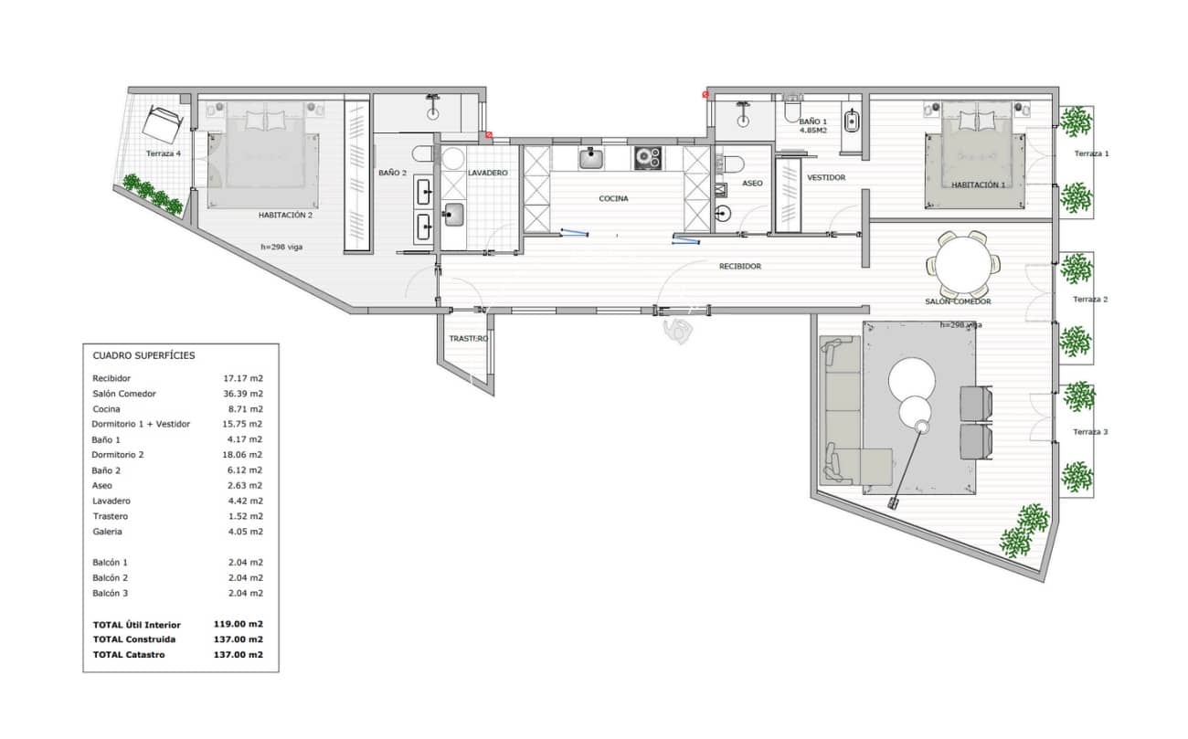 2 soverom Leilighet til salgs i Barcelona by - € 1 160 000 (Ref: 9372047)