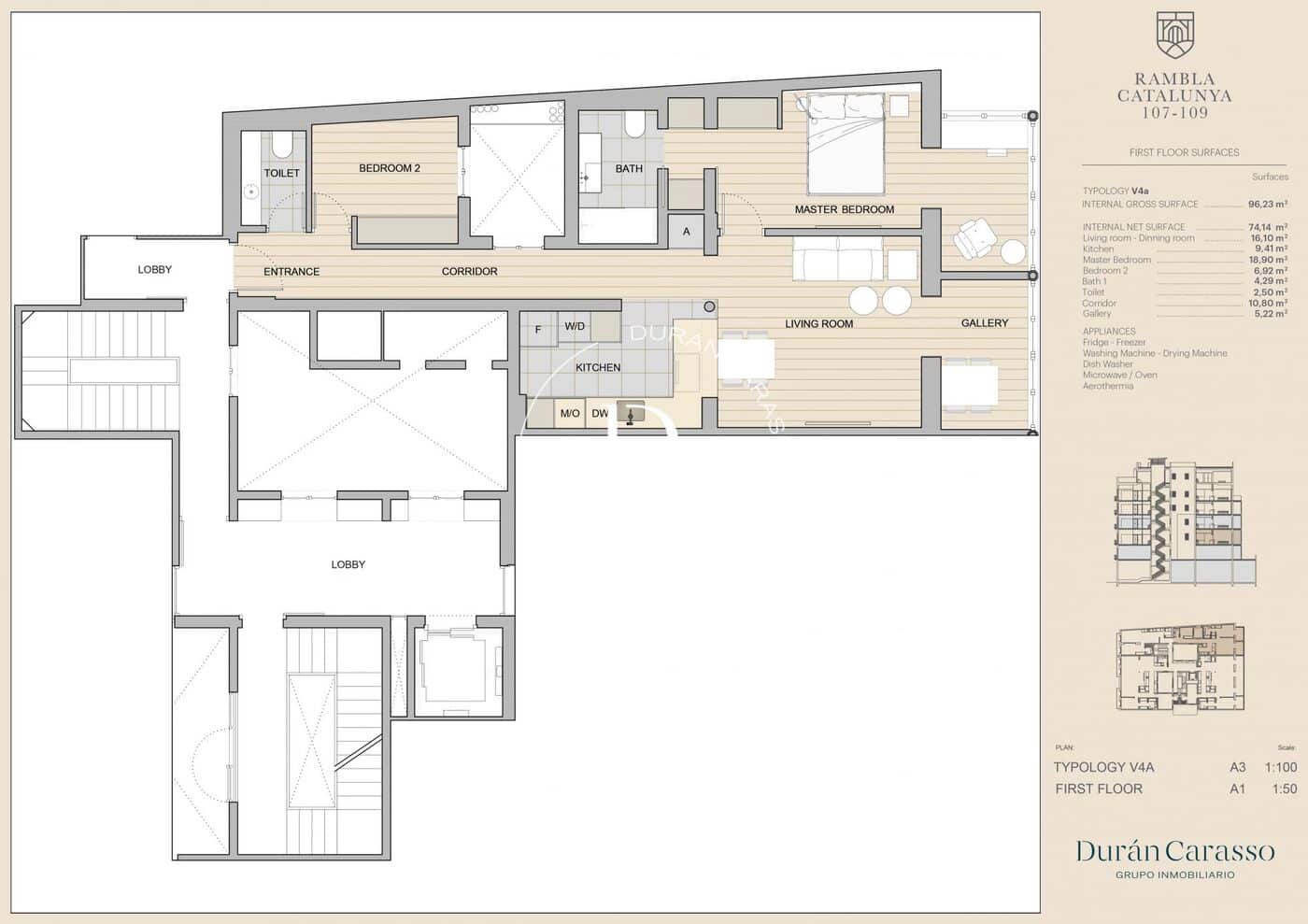 2 sypialnia Apartament na sprzedaż w Miasto Barcelona - 994 000 € (Ref: 9933922)