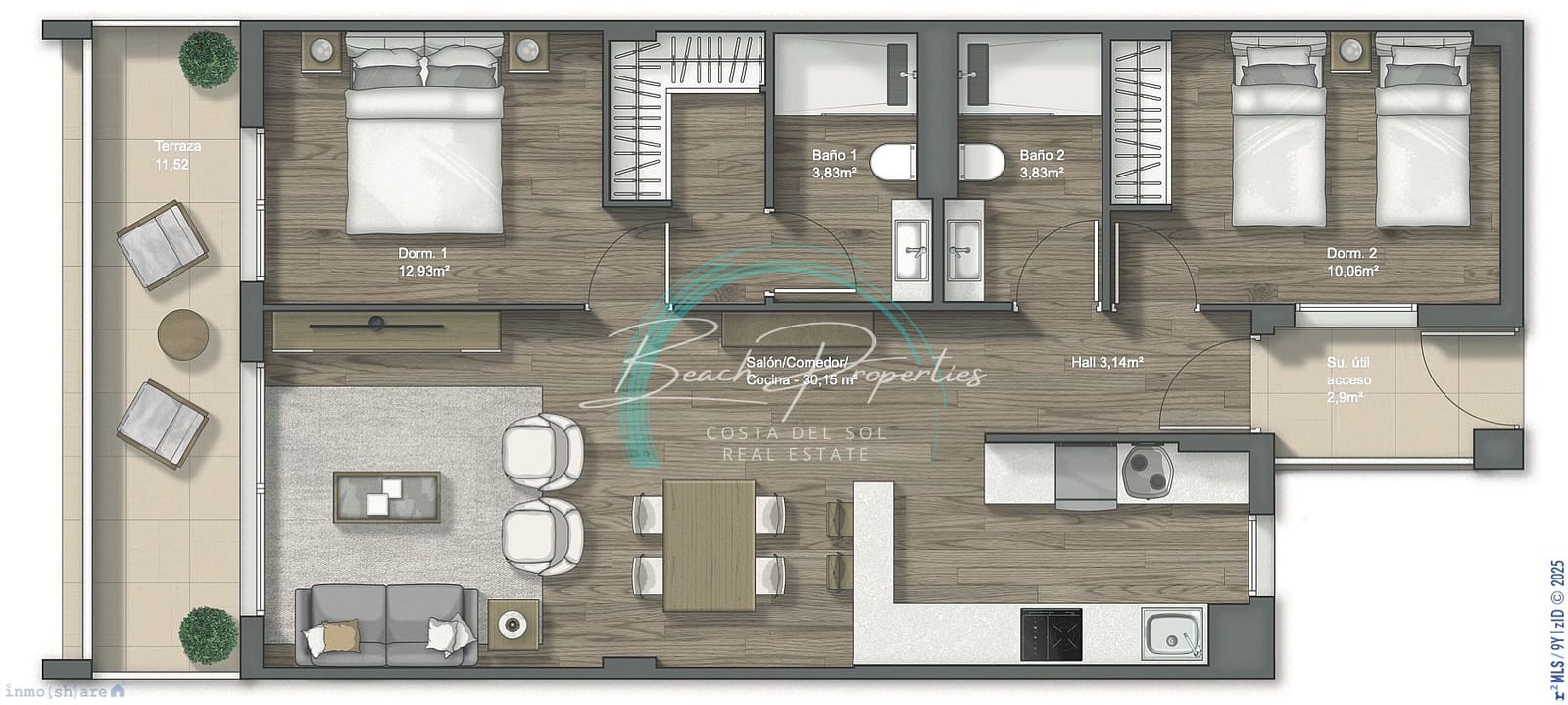 2 soveværelse Lejlighed til salg i Torrox med garage - € 206.000 (Ref: 9114458)
