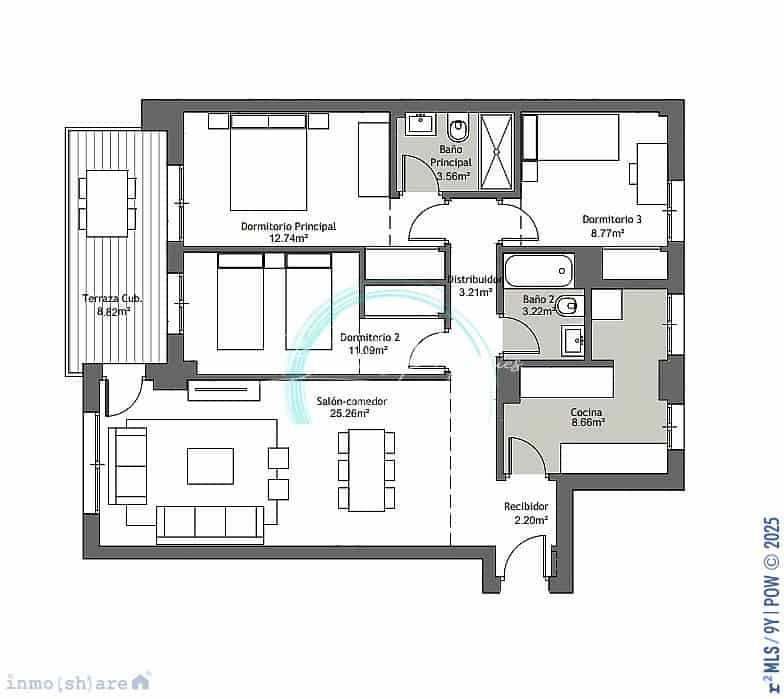 3 soveværelse Lejlighed til salg i Torre del Mar med swimmingpool - € 399.950 (Ref: 9160024)