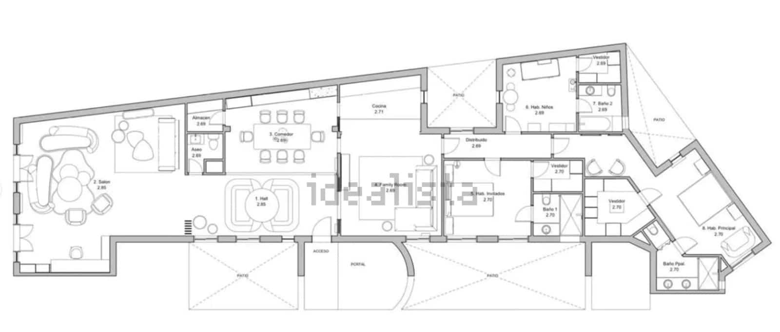 3 camera da letto Appartamento in vendita in Madrid citta - 2.998.000 € (Rif: 9330992)