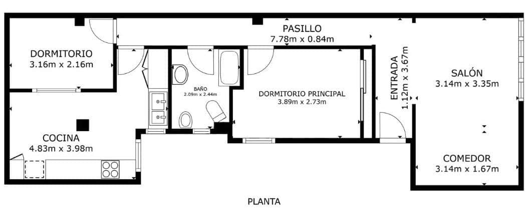 2 slaapkamer Flat te koop in Alicante stad - € 170.000 (Ref: 9181061)