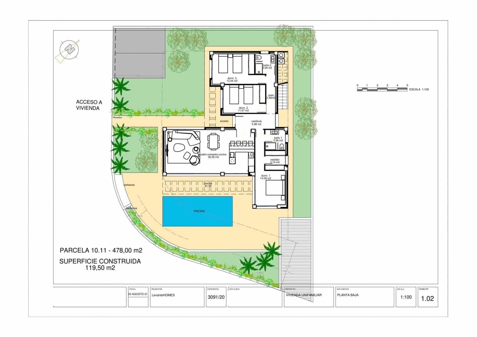 Chalet de 3 habitaciones en Polop en venta con piscina - 620.000 € (Ref: 9226593)