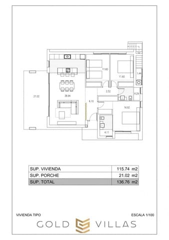 Chalet de 3 habitaciones en Los Balcones - Los Altos, Torrevieja en venta con piscina - 700.000 € (Ref: 9226635)
