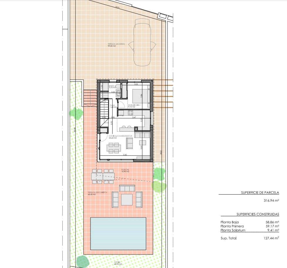 3 quarto Moradia para venda em Pilar de la Horadada com piscina - 474 900 € (Ref: 9226659)