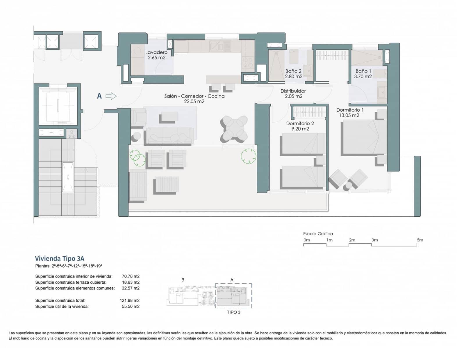 2 camera da letto Appartamento in vendita in Benidorm con piscina garage - 368.550 € (Rif: 9414137)